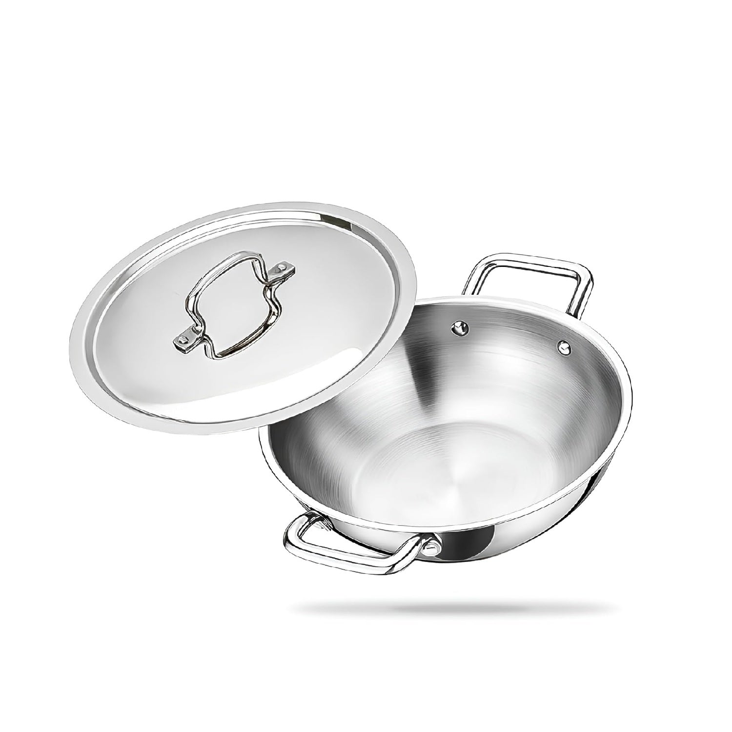 Stainless Steel Induction Bottom Kadhai - 2 L