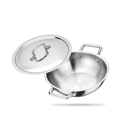 Stainless Steel Induction Bottom Kadhai - 2 L