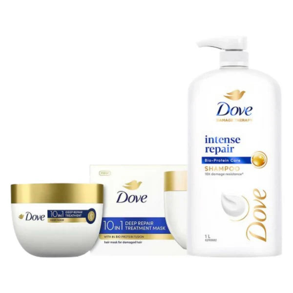 Dove Daily Shine Shampoo + Hair Mask for Damaged & Dry hair - combo