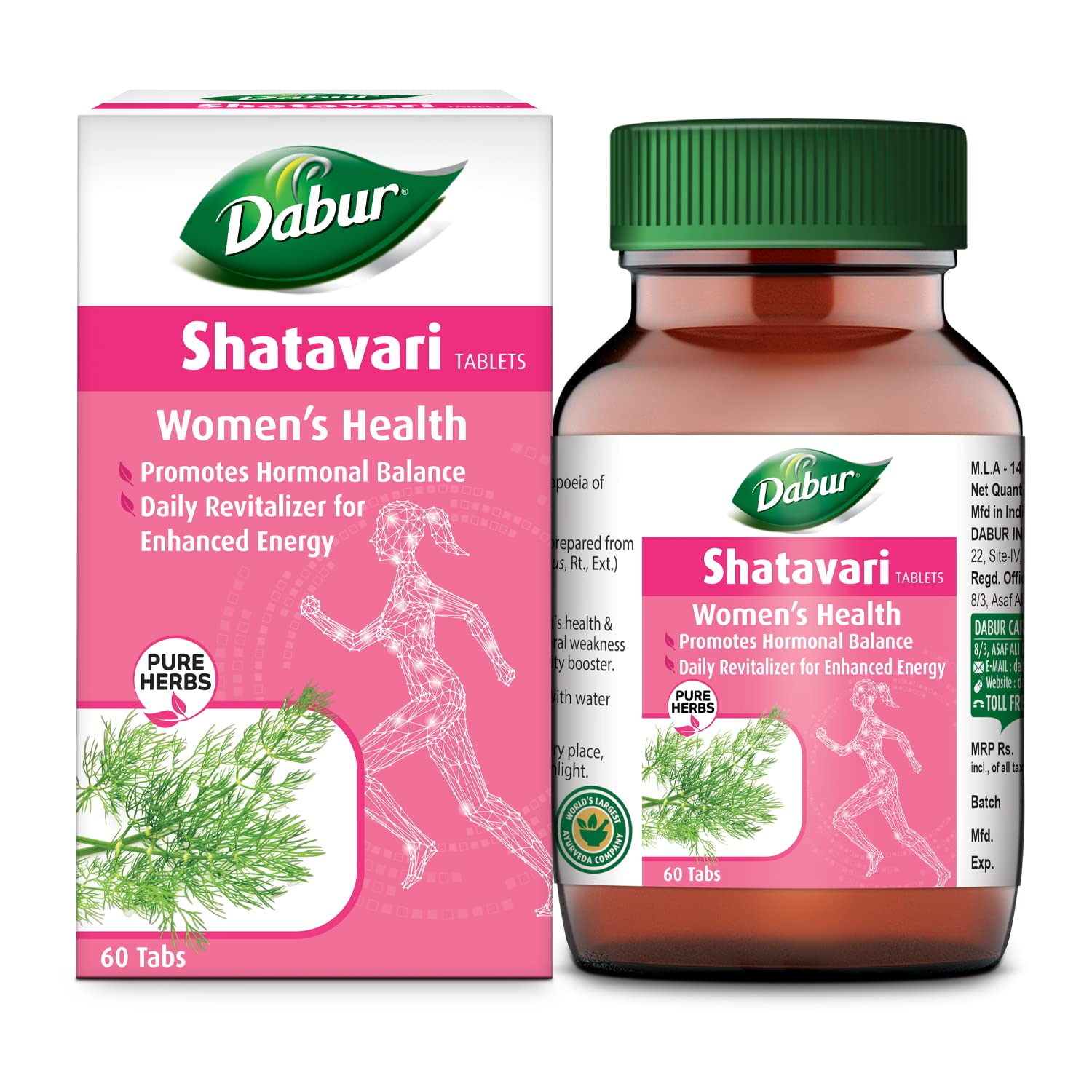 Dabur Shatavari Tablets For Women's Health - 60 tabs