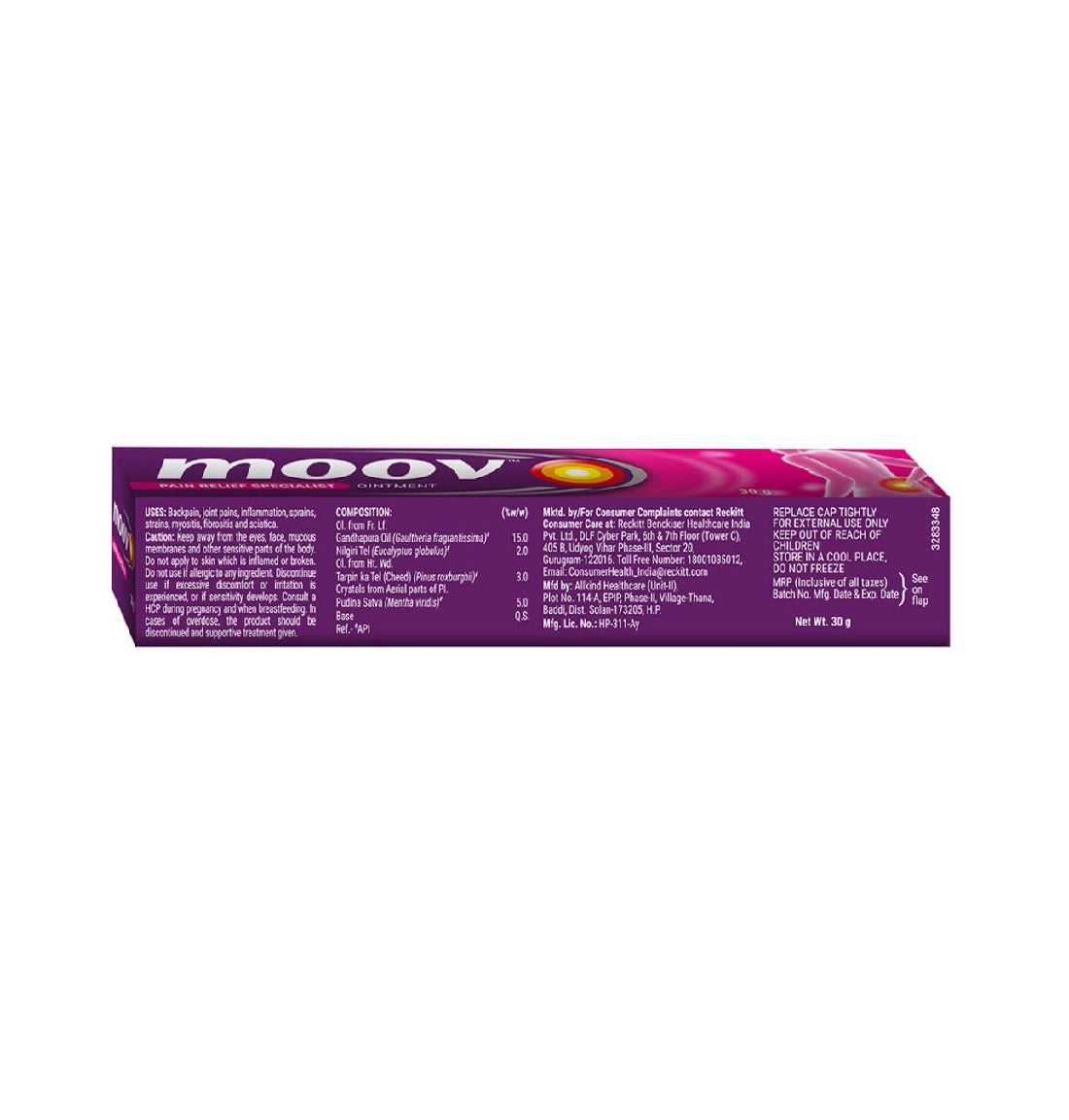 Moov Fast Pain Relief Cream - 30g | Suitable for Back Pain, Muscle Pain, Joint Pain, Knee Pain | 100% Ayurvedic Formula