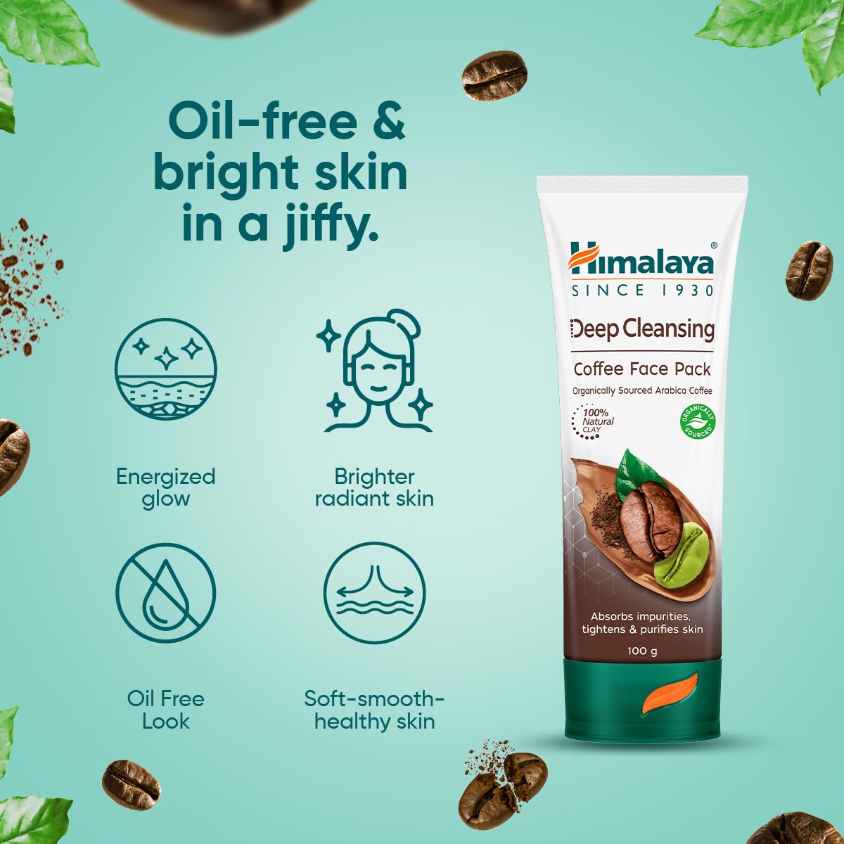 Himalaya Herbals Deep Cleansing Coffee Face Pack - 100 gm
