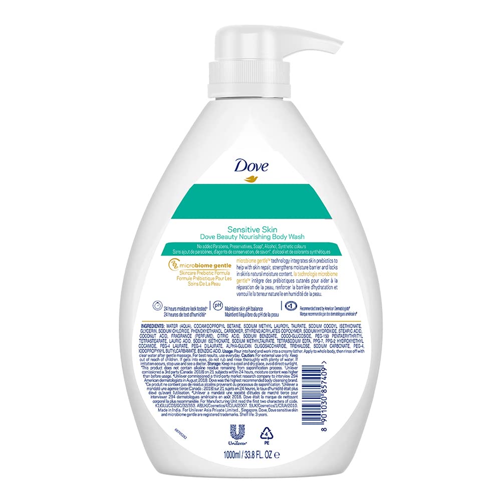 Dove Body Wash - Beauty Nourishing For Sensitive Skin - 1000 ml - Pack of 1