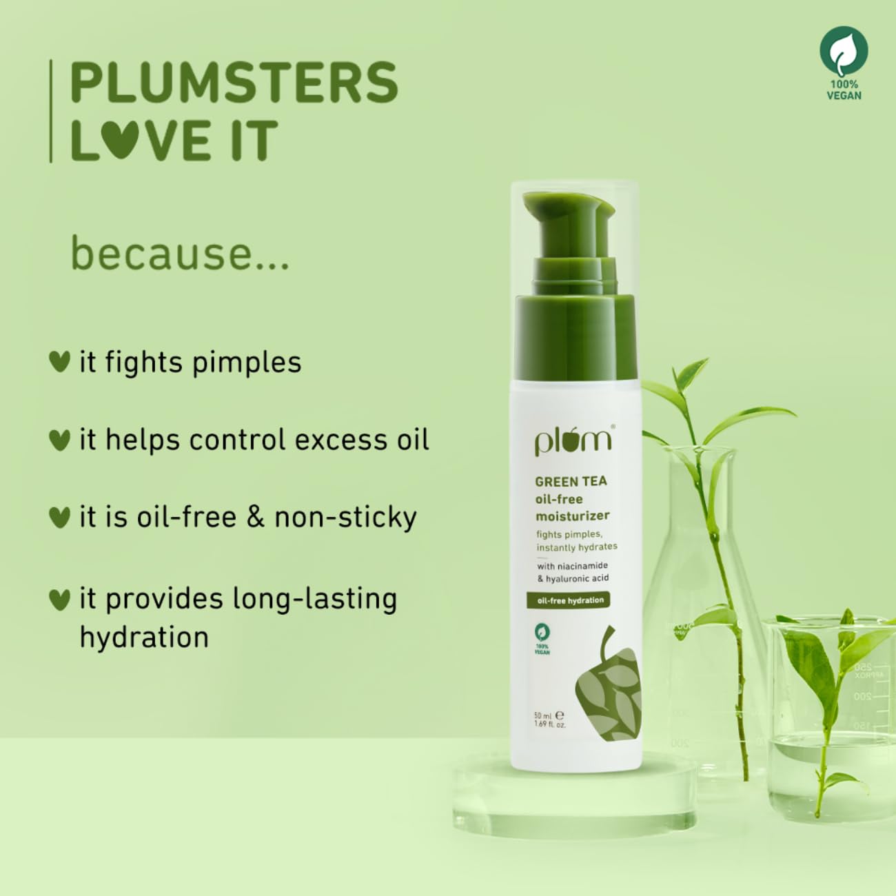 Plum Green Tea Oil - Free Moisturizer - 50 ml