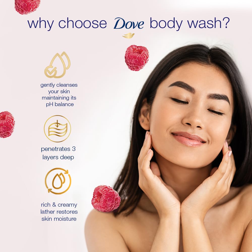 Dove Body Wash - Renew Raspberry & Lime Scent Nourishing - 1000 ml - Pack of 1