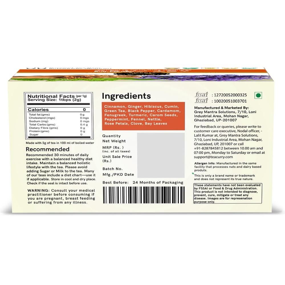 Teacurry Keto Detox Tea - 30 Teabags