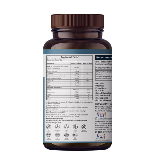 Miduty by Palak Notes Triple Thyroid Care Capsules - 60 Caps