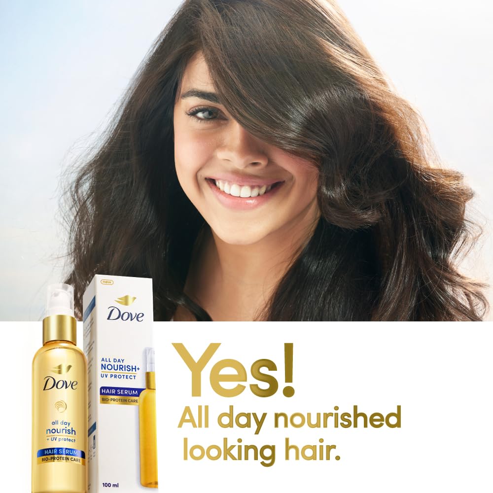 Dove All Day Nourish + UV Protect Hair Serum With Bio Protein Care - 48 ml