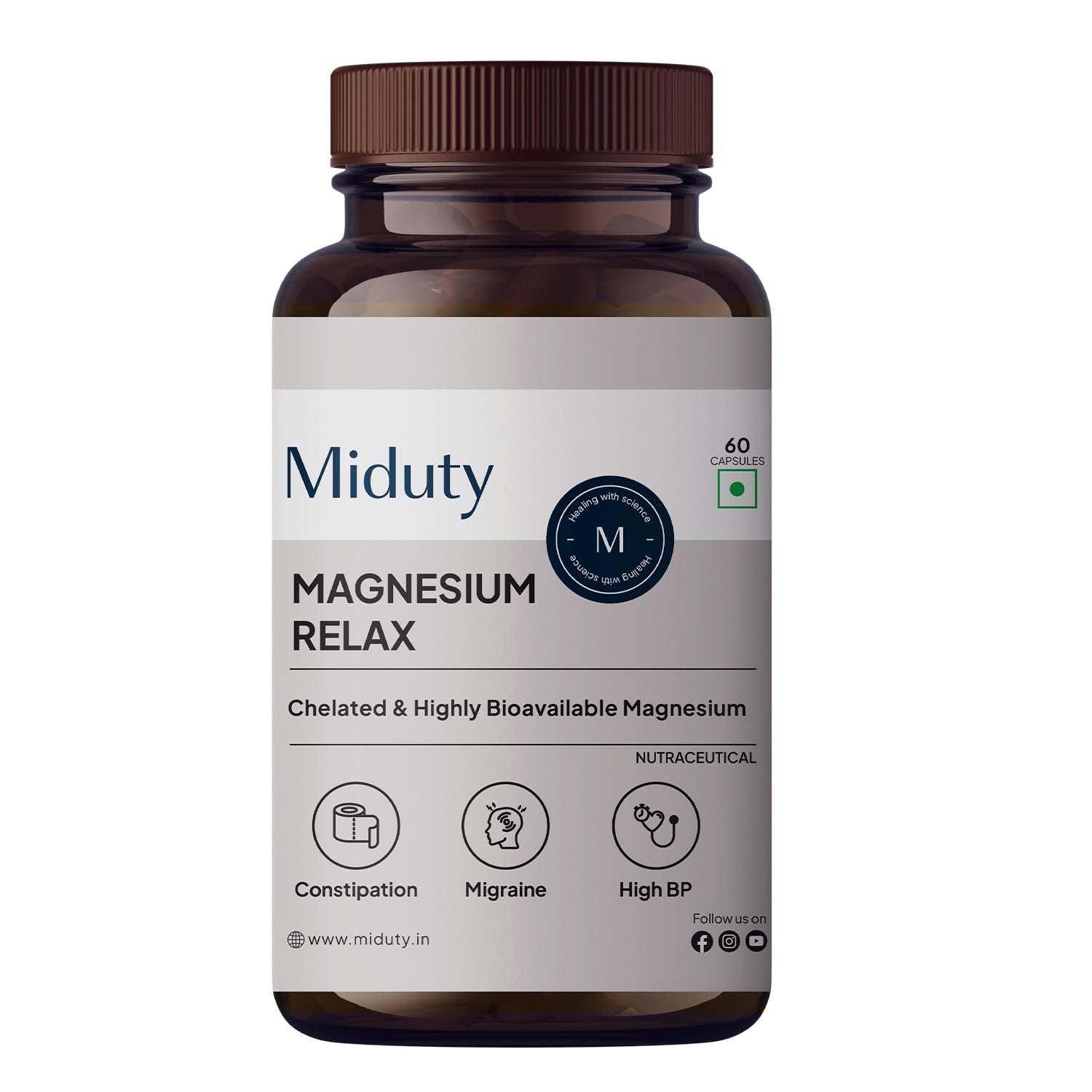 Miduty by Palak Notes Magnesium Relax Capsules - 60 caps