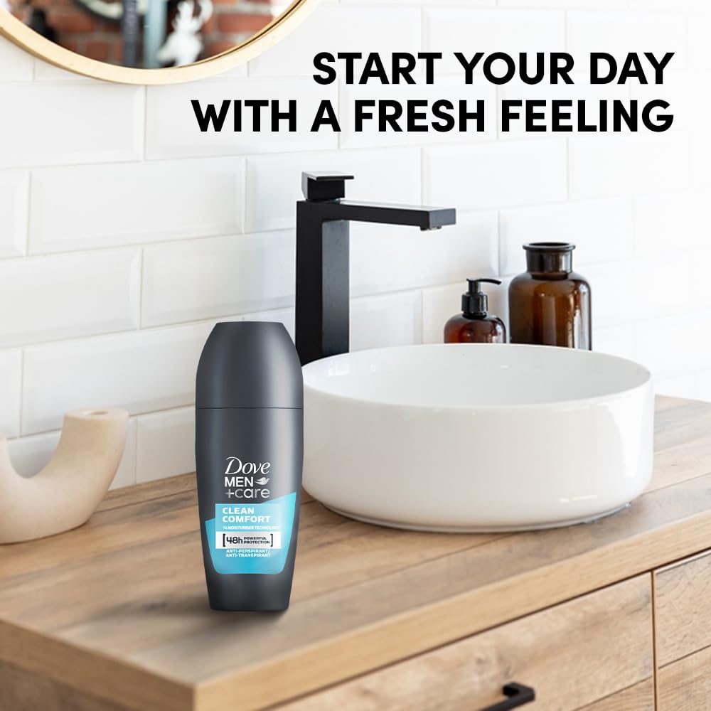 Dove Men + Care Clean Comfort Anti - Perspirant Roll - On - 50 ml