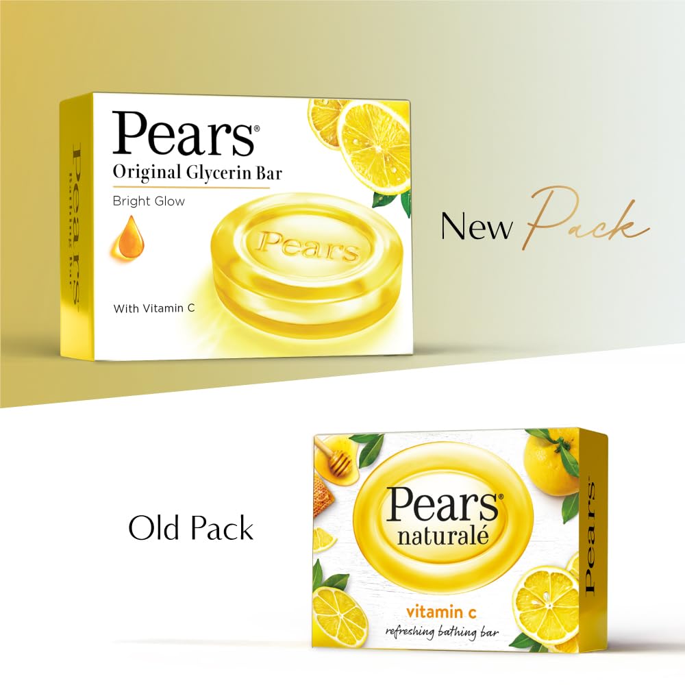 Pears Naturale Refreshing Vitamin C Bathing Bar - 125 gm - set of 4