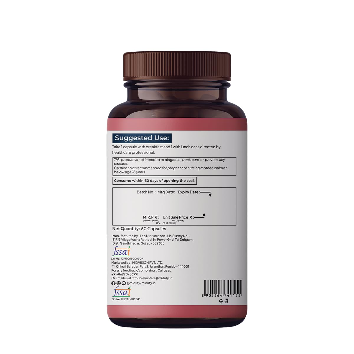 Miduty by Palak Notes Menopause Capsules - 60 caps