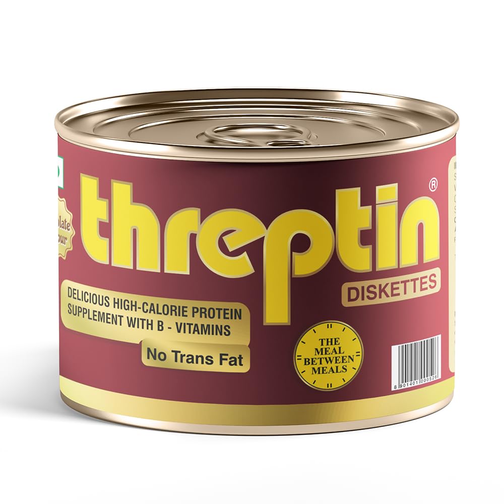 THREPTIN Diskettes Protein Biscuit High-Calorie Supplement with B-Vitamins Tin Pack