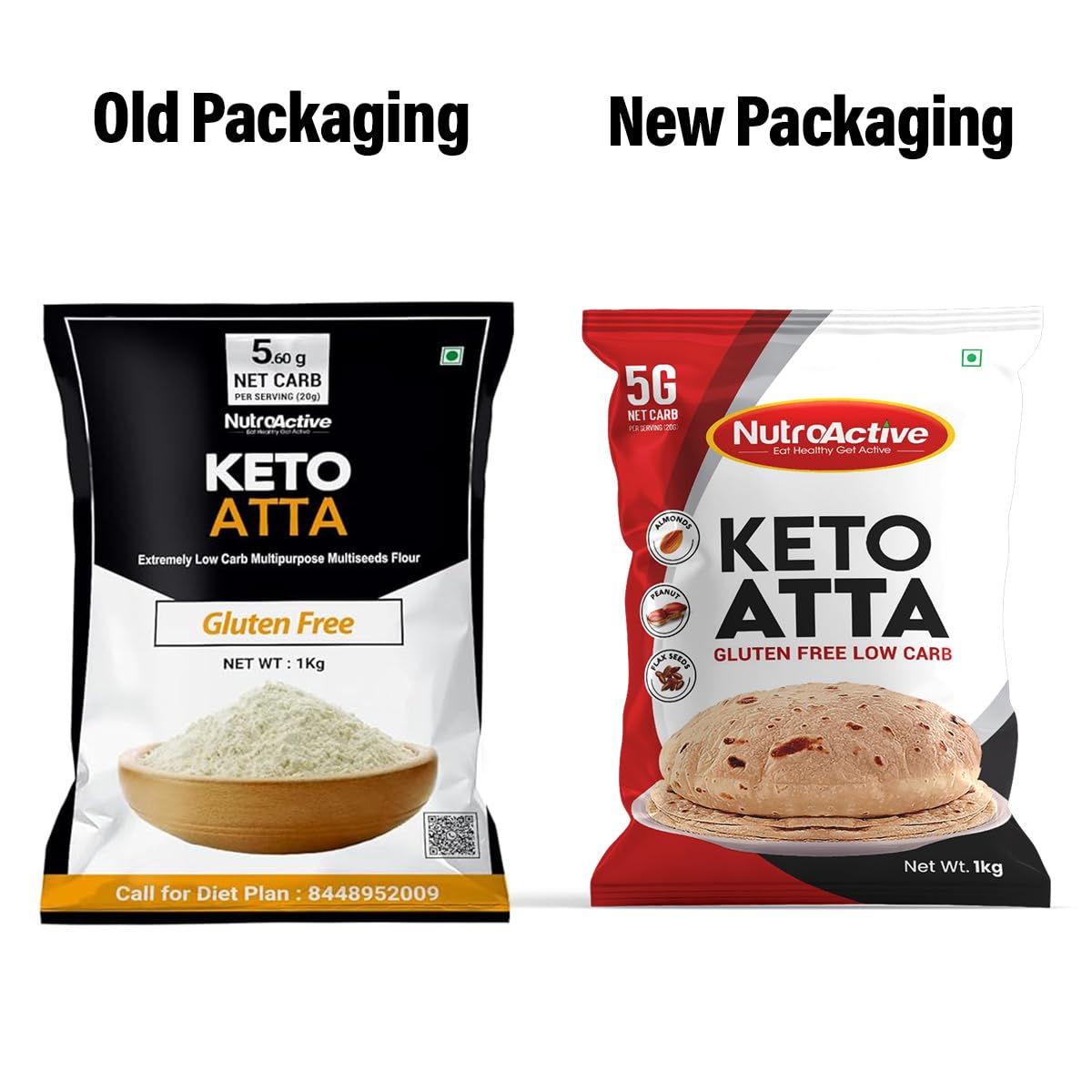 NutroActive Keto Atta Gluten Free - 1 kg