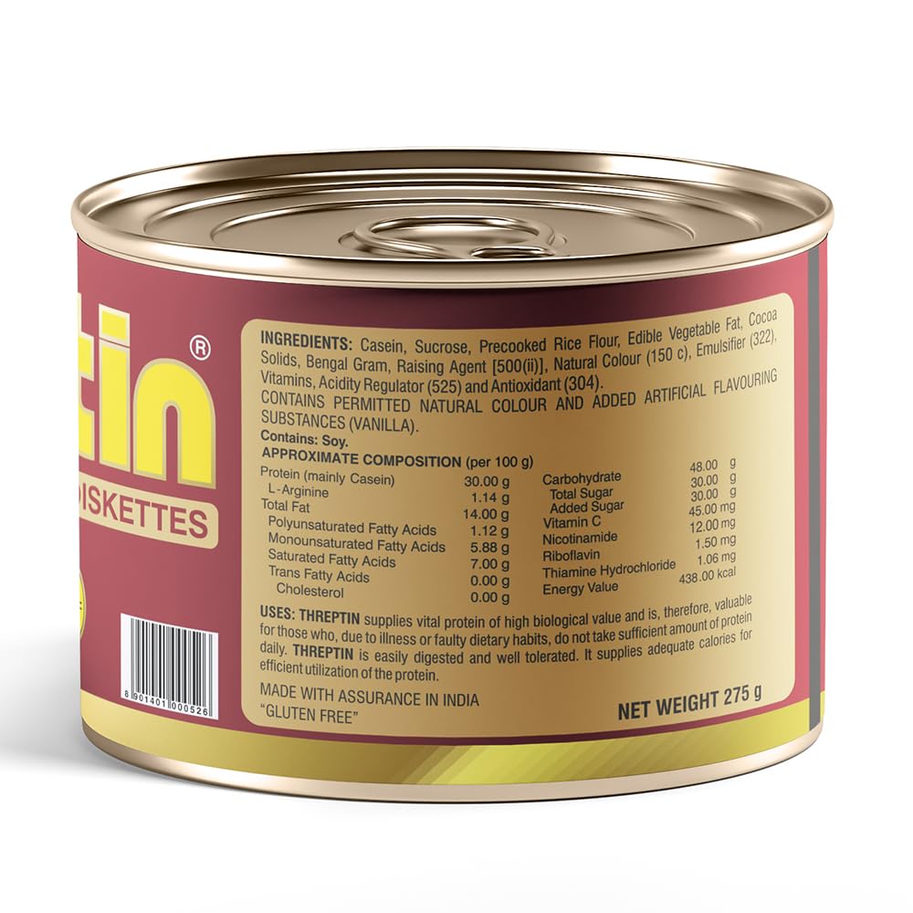 THREPTIN Diskettes Protein Biscuit High-Calorie Supplement with B-Vitamins Tin Pack