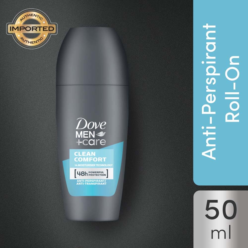 Dove Men + Care Clean Comfort Anti - Perspirant Roll - On - 50 ml