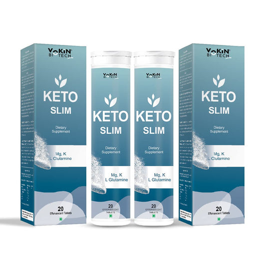 Vokin Biotech Keto Slim Tablets For Weight Loss Water Soluble (20 Tablets) Pack Of 2