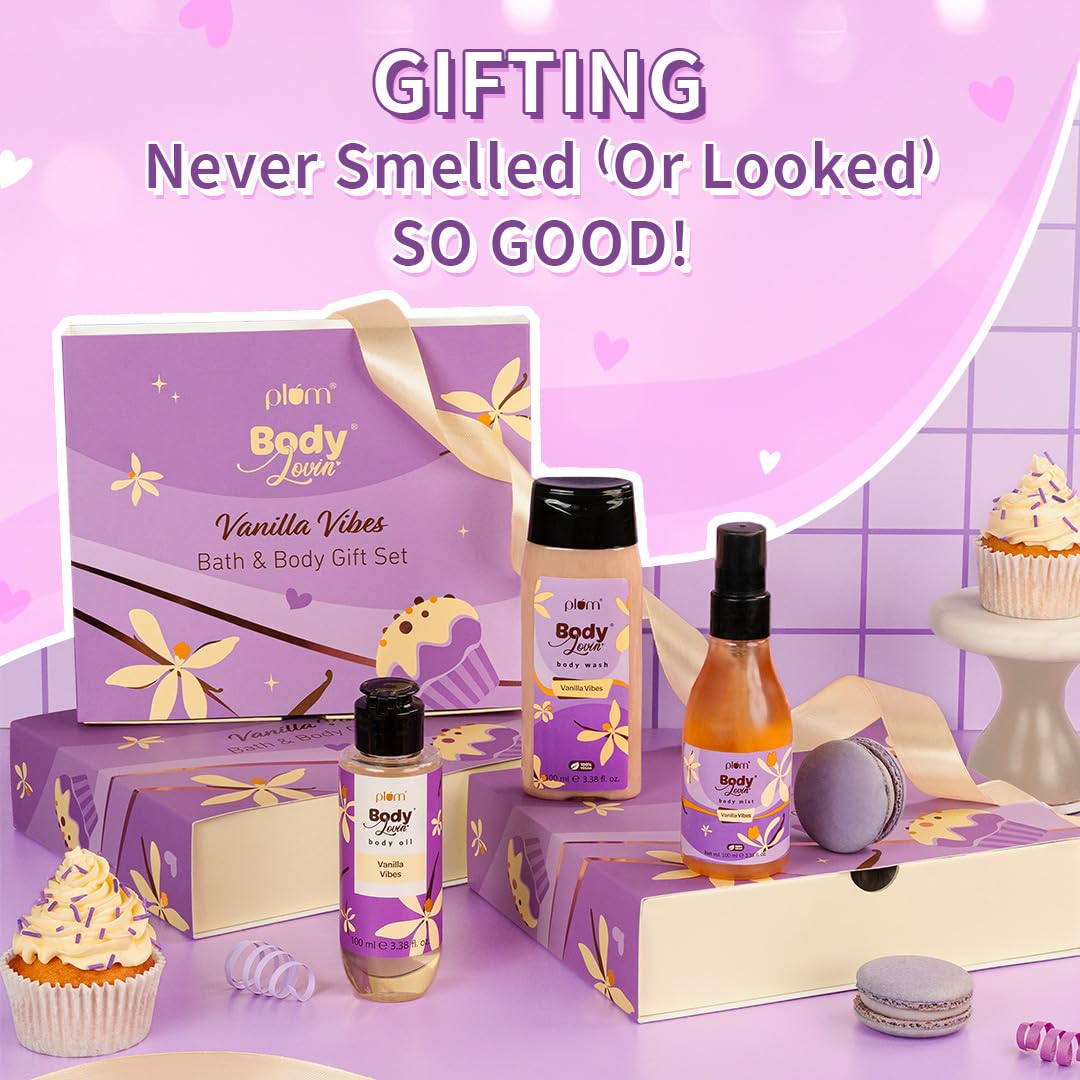 Plum BodyLovin' Vanilla Vibes Bath & Body Gift Set - combo