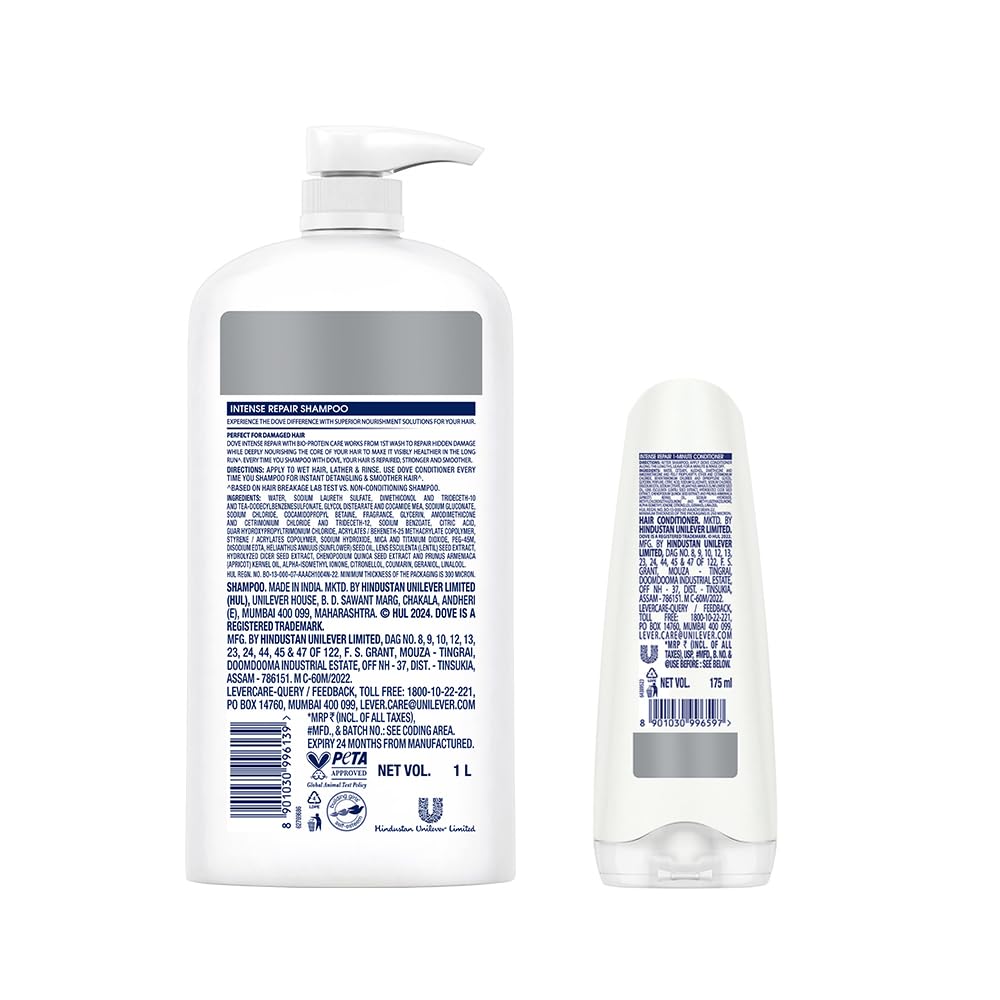 Dove Intense Hair Repair Shampoo & Conditioner Combo - combo