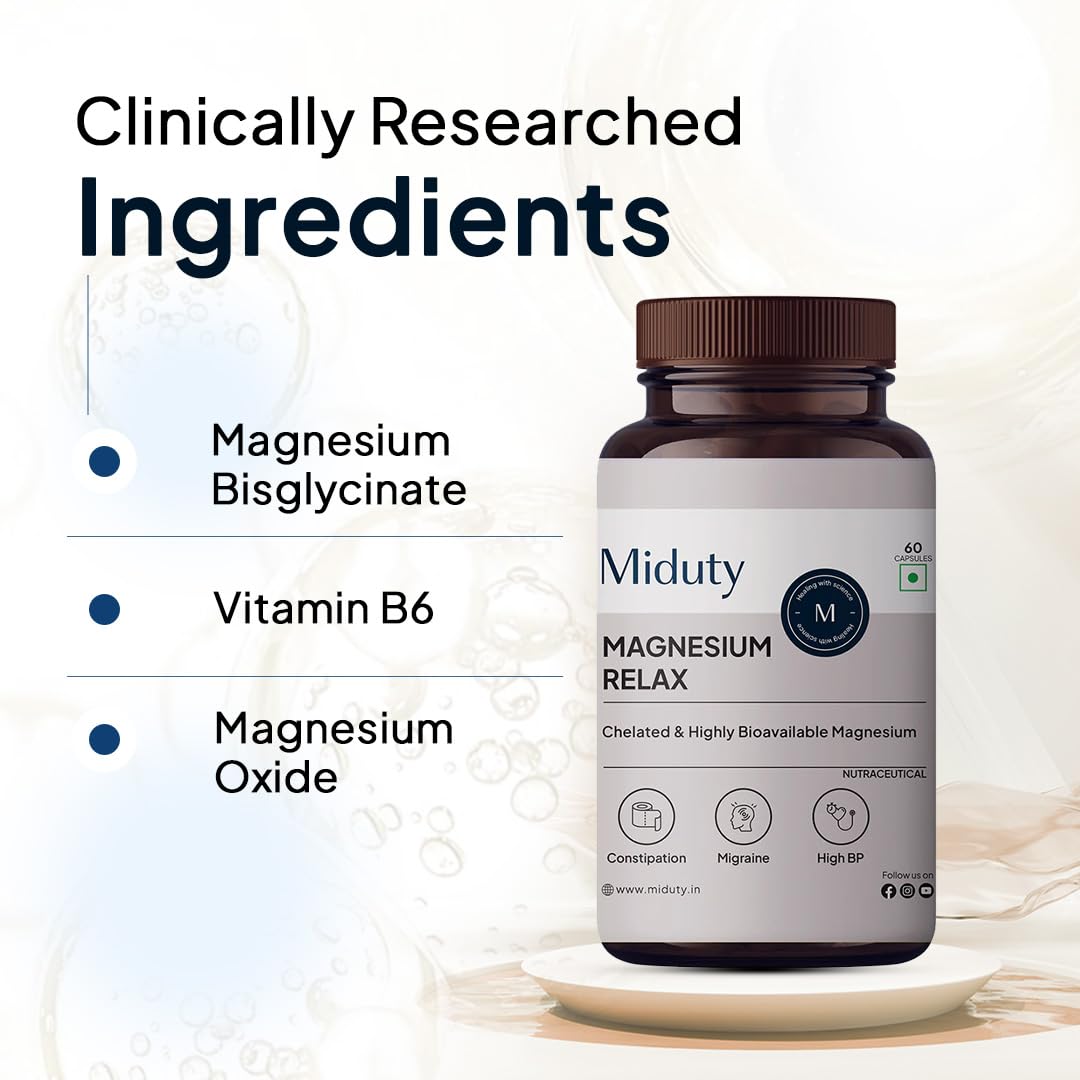 Miduty by Palak Notes Magnesium Relax Capsules - 60 caps