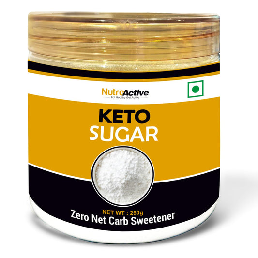 NutroActive Keto Sugar Zero Carb Sweetener 100% Sugar Free- 250gm