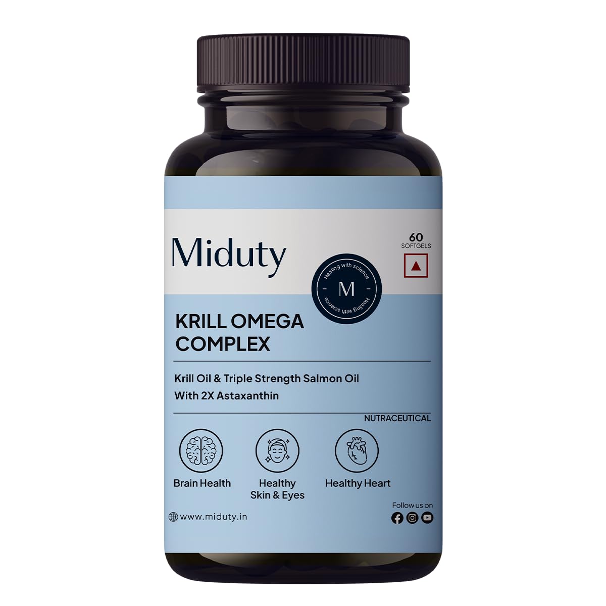 Miduty by Palak Notes Krill Omega Complex Softgels - 60 softgels
