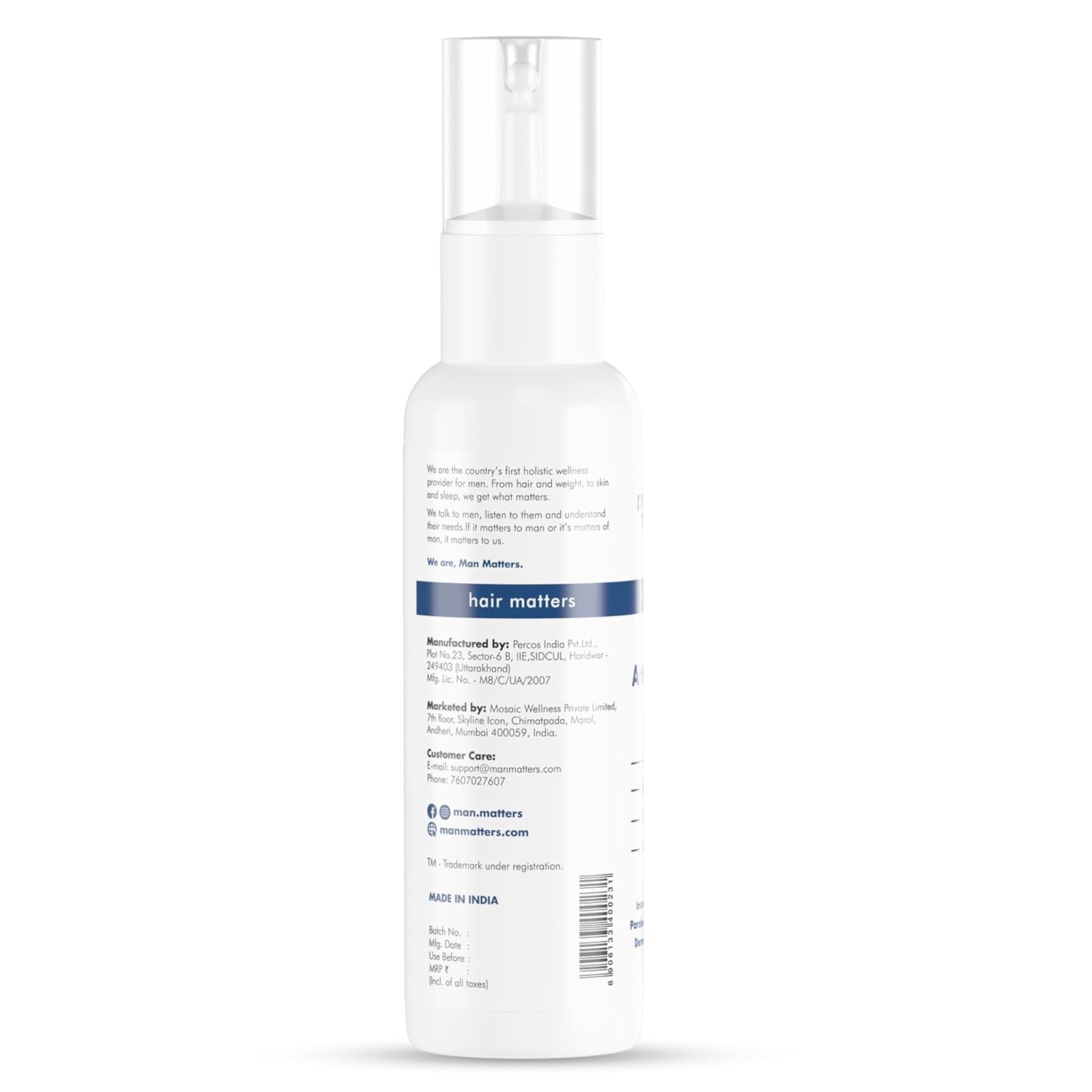 Man Matters Dandruff Removal Lotion With Tea Tree Oil & Zinc - 60 ml