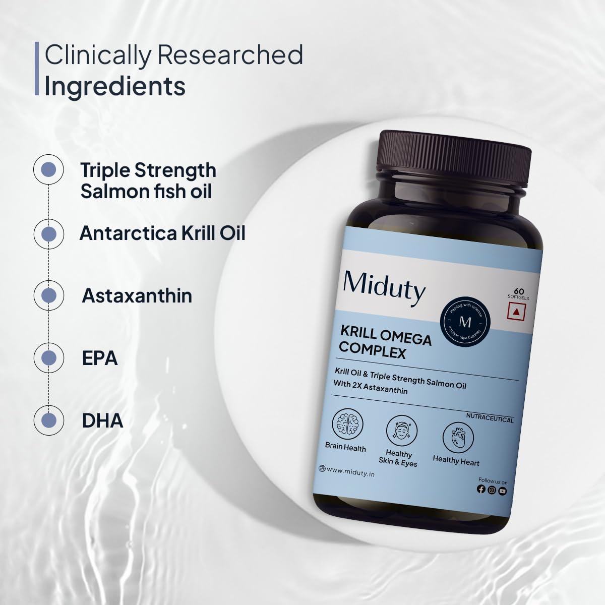 Miduty by Palak Notes Krill Omega Complex Softgels - 60 softgels