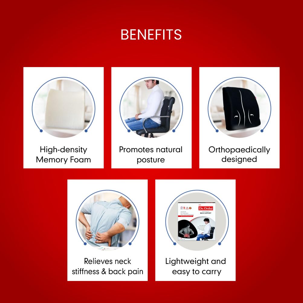 Dr. Ortho An orthopaedic Back Support (Memory foam) & Lumbo Sacral Support Belt Combo - combo