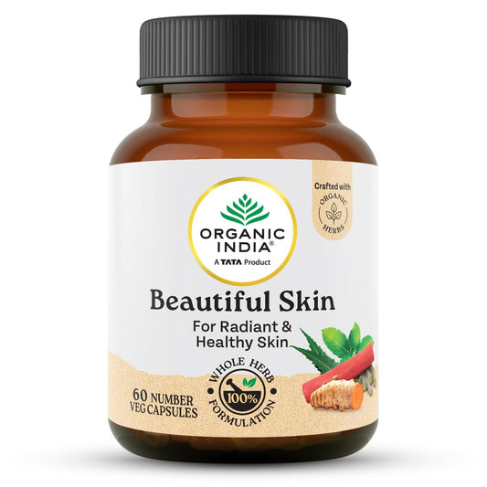 A TATA Product -Organic India Beautiful Skin Capsules, 60 Capsules