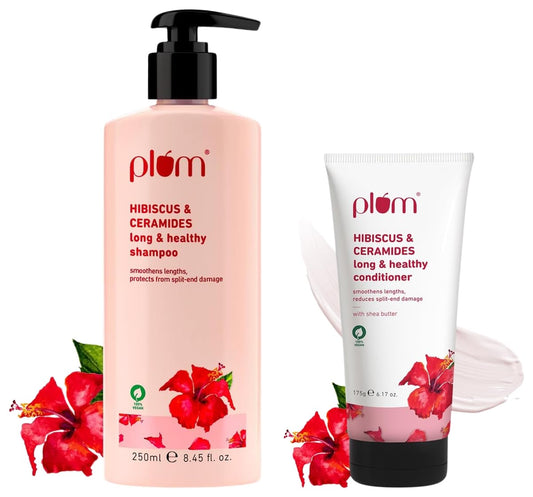 Plum Hibiscus & Ceramides Shampoo For Long, Healthy Hair - 250 ml