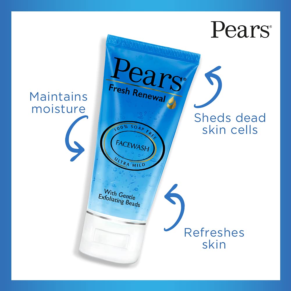 Pears Fresh Renewal Gentle Ultra Mild Facewash - 60 gm