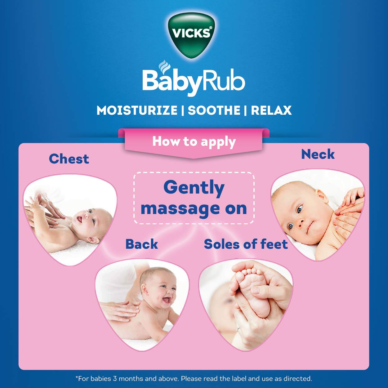 Vicks BabyRub 25ml, Specifically for Babies-Moisturize, Soothe and Relax your baby