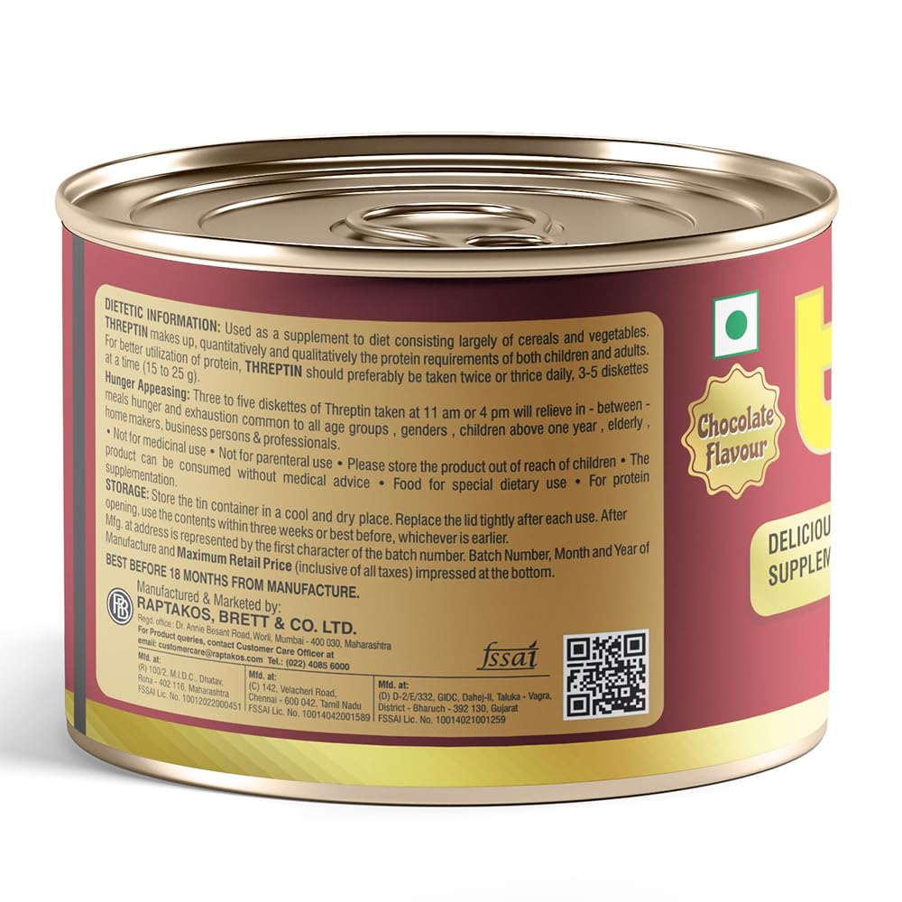 THREPTIN Diskettes Protein Biscuit High-Calorie Supplement with B-Vitamins Tin Pack