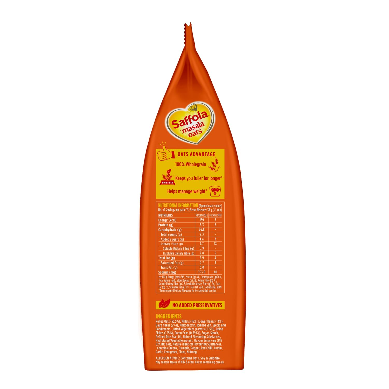 Saffola Masala Oats Classic Masala - 500 gm