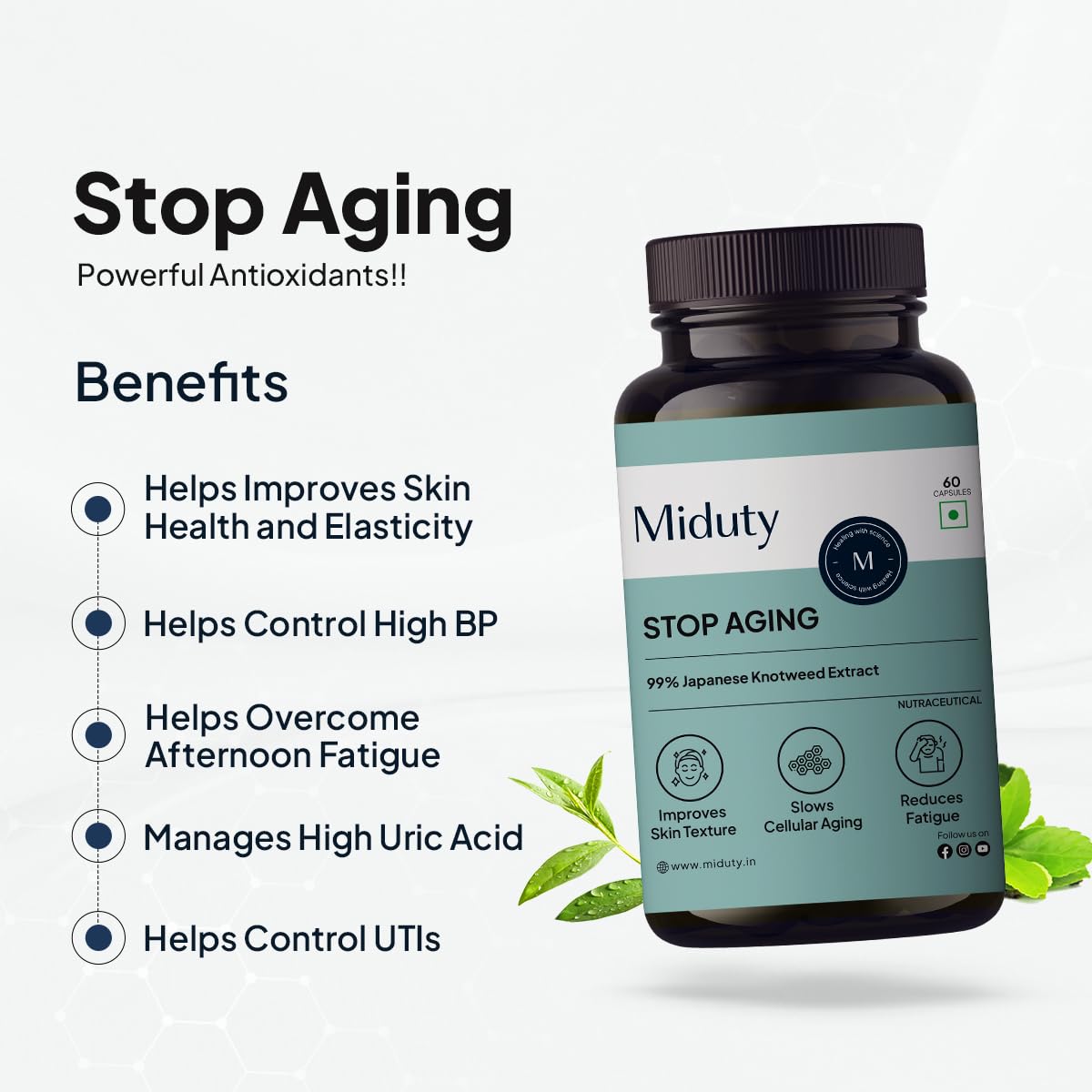 Miduty by Palak Notes Stop Aging Capsules - 60 caps