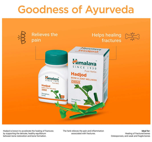Himalaya Herbals - Hadjod Bone & Joint Wellness - Pack of 1 - 60 tabs