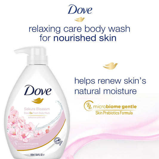 Dove Body Wash - Sakura Blossom Go Fresh - 1000 ml