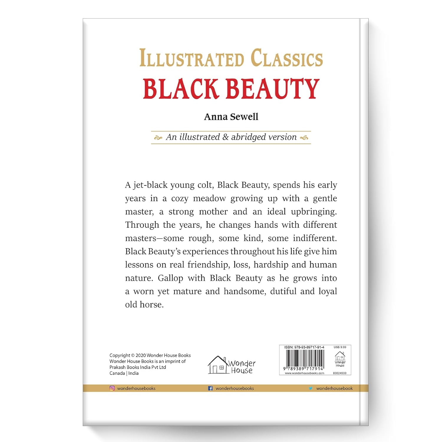 Black Beauty: Illustrated Abridged Children Classics English Novel With Review Questions (Hardback)