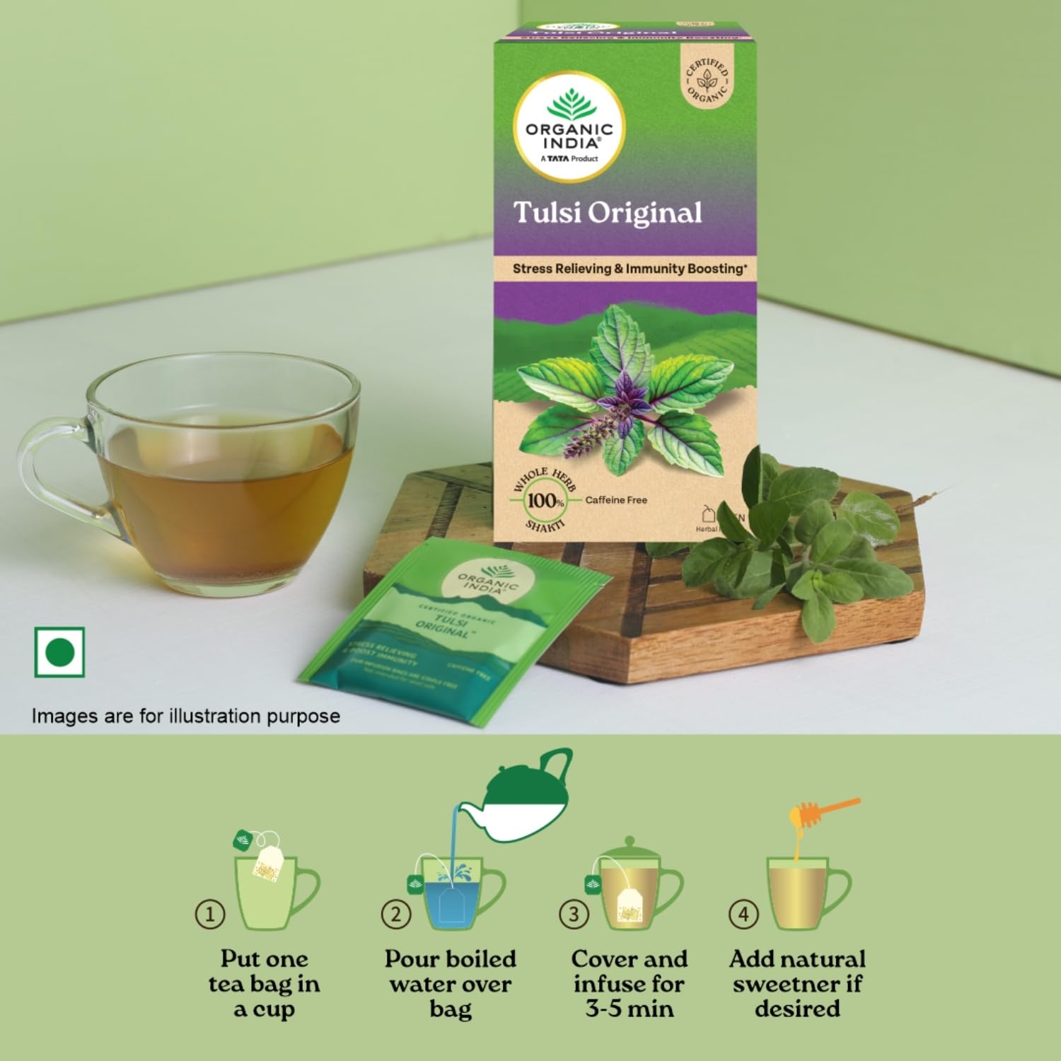 A TATA Product - Organic India Tulsi Original - 25 Tea Bags