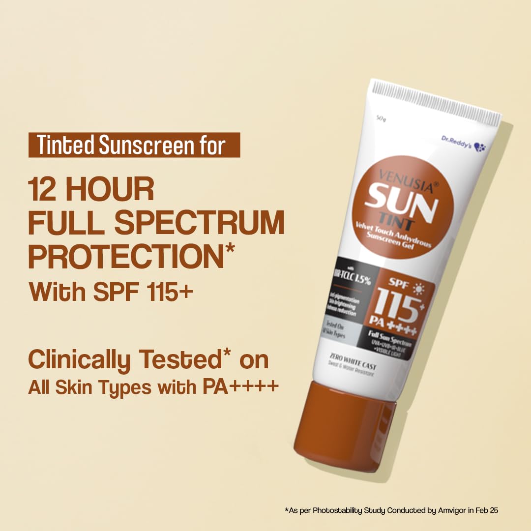 Dr. Reddy's Venusia Sun Tinted Sunscreen Gel SPF 115 - 50 gm