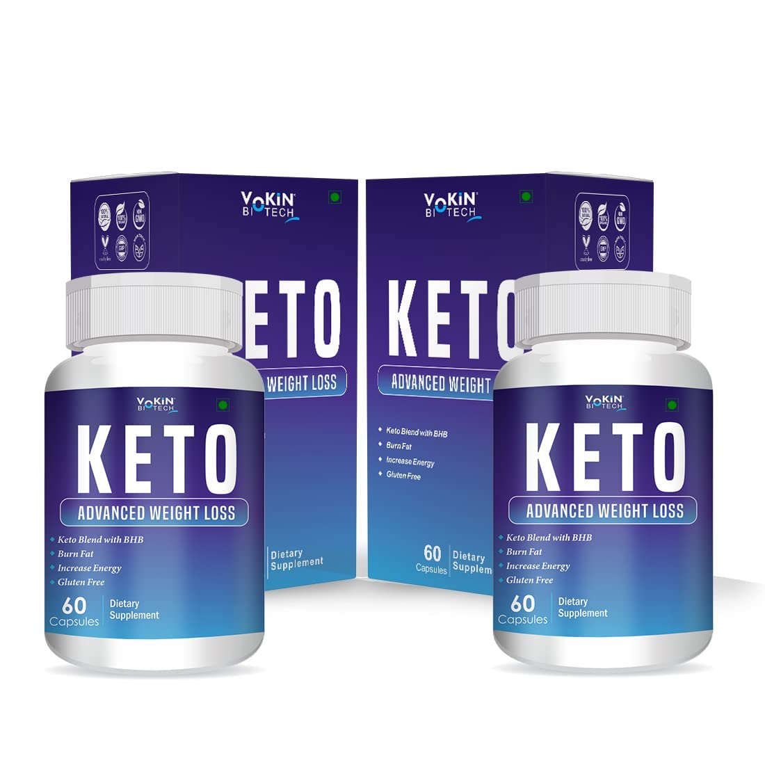 Vokin Biotech Keto Capsules Ultra Weight Loss Fat Burner Supplement with Extract Capsules