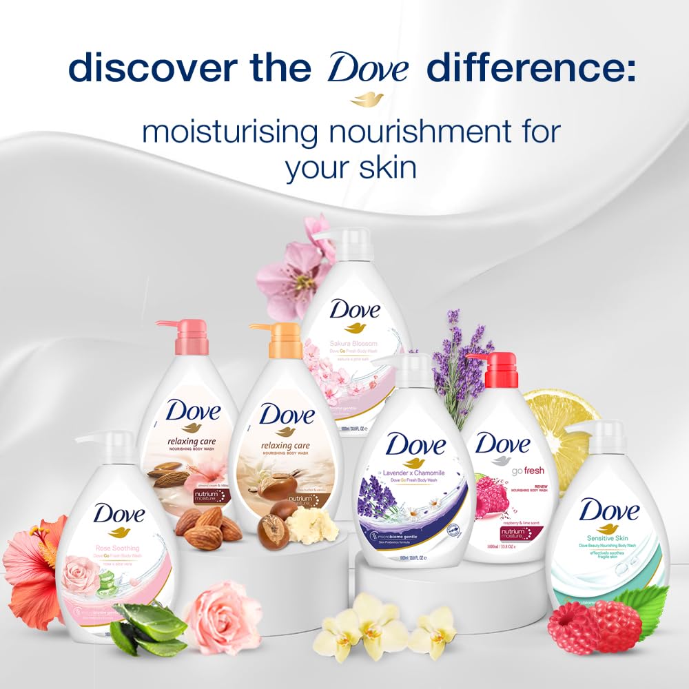 Dove Body Wash- Soothing Rose & Aloe Vera Body - 1000 ml - Pack of 1