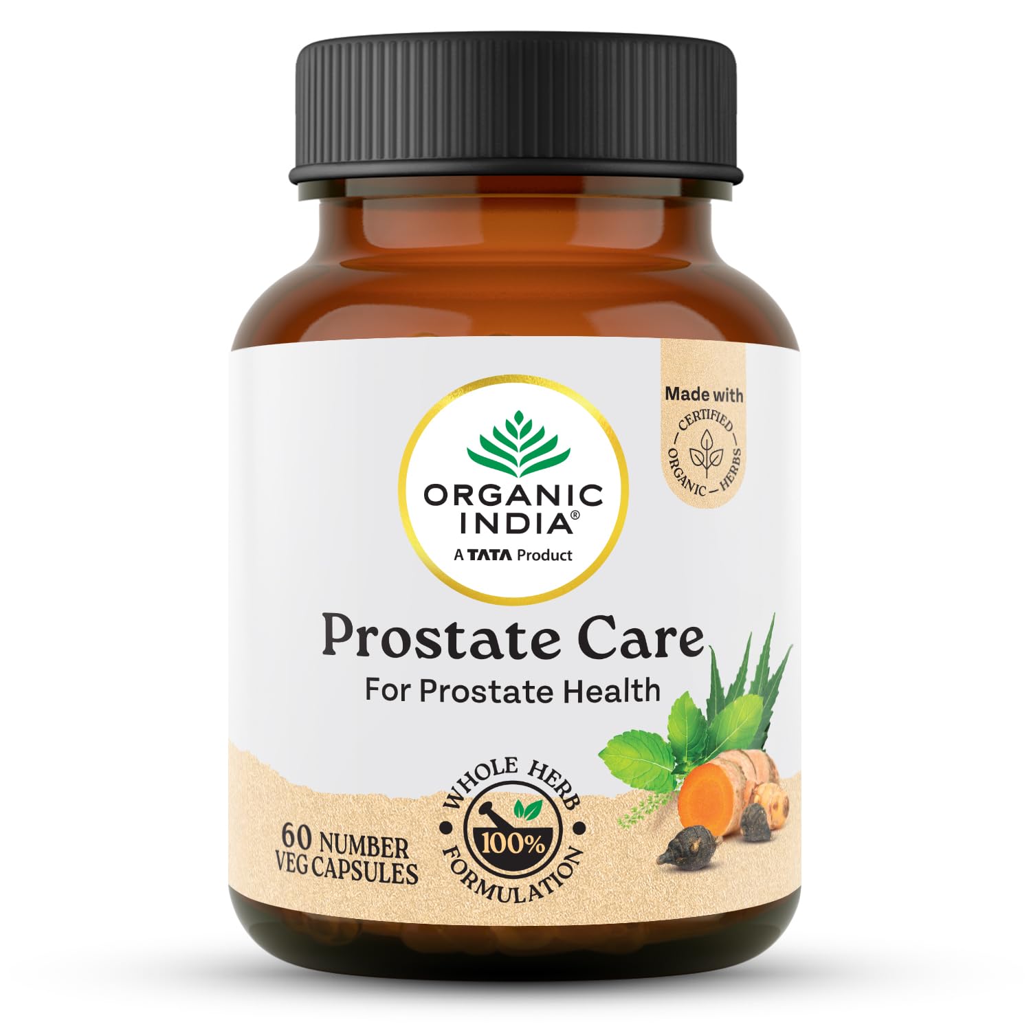 A TATA Product - Organic India Prostate Care - 60 Veg Capsules
