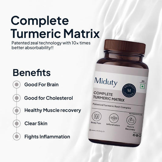 Miduty by Palak Notes Complete Turmeric Matrix Capsules - 30 caps
