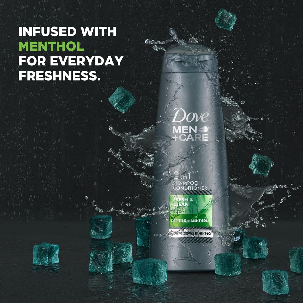 Dove Men +Care Fresh & Clean 2 In 1 Shampoo + Conditioner - 340 ml