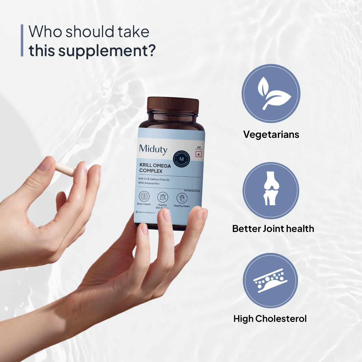 Miduty by Palak Notes Krill Omega Complex Softgels - 60 softgels