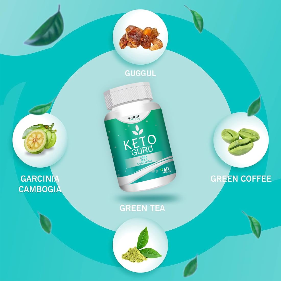 Vokin Biotech Keto Guru 60 Tablets Supplement for Weight Management