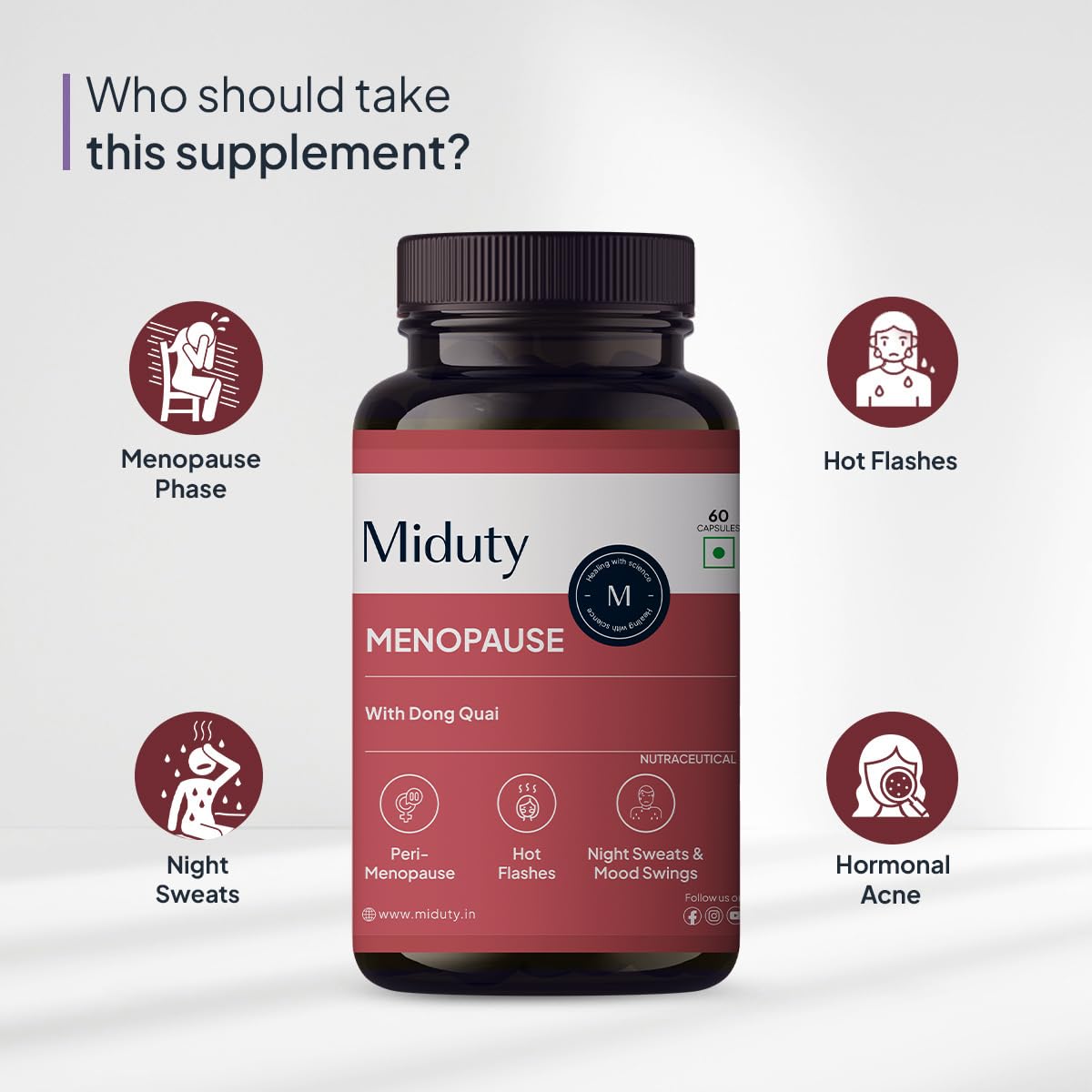 Miduty by Palak Notes Menopause Capsules - 60 caps
