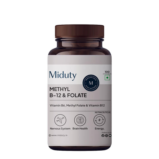 Miduty by Palak Notes Methyl B-12 & Folate Chewable Tablets - 100 tabs
